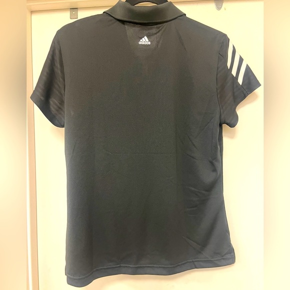 Adidas - Golf ClimaCool Mesh Polo With Textured Striped Pattern,black size M NWT - Picture 3 of 7